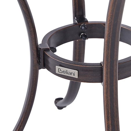 Stolik bistro ANDALO 68 cm 68 cm Metal Brązowy
