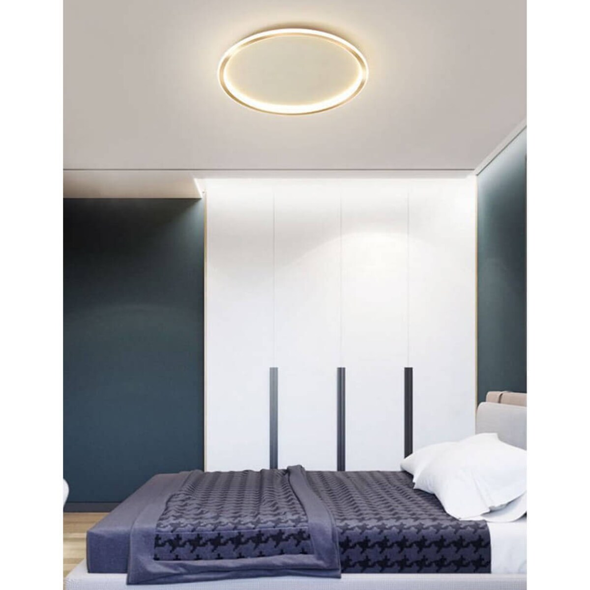 Plafon Cerchio ABR-PLO-30W-40CM-CCT Abruzzo LED 30W 3000-6000K złoty biały