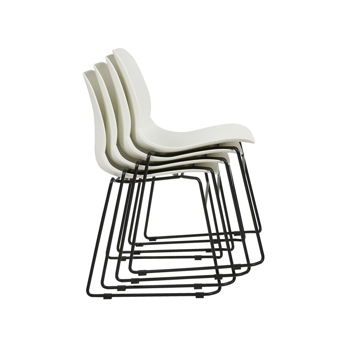 Zestaw 4 krzeseł do jadalni biały PANORA