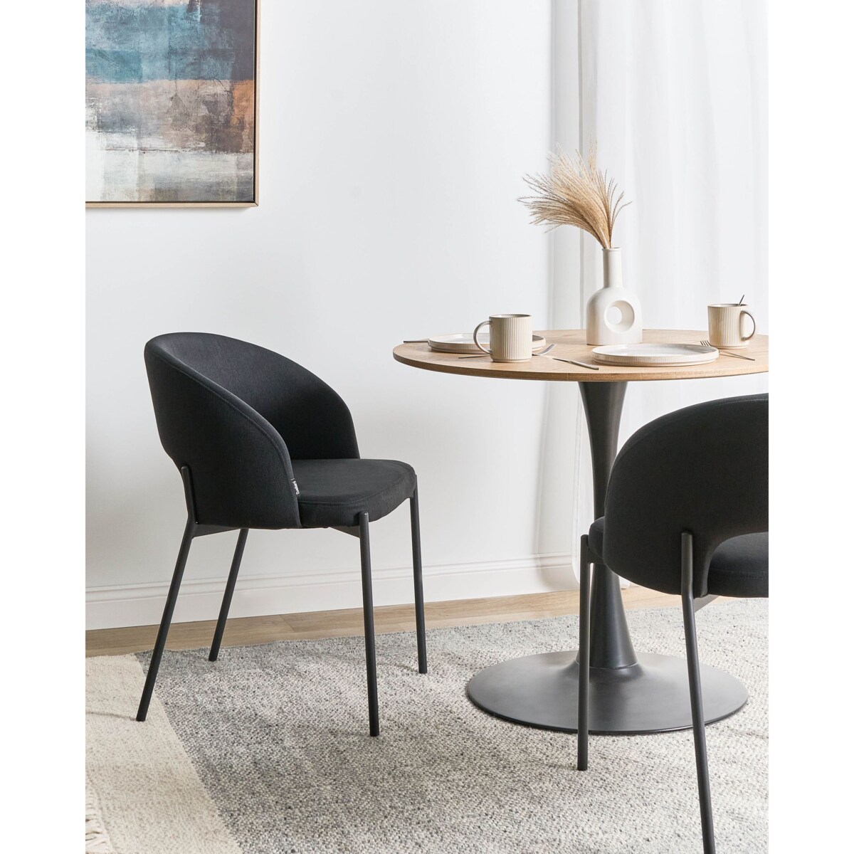 Zestaw 2 krzeseł do jadalni PENNY Czarny