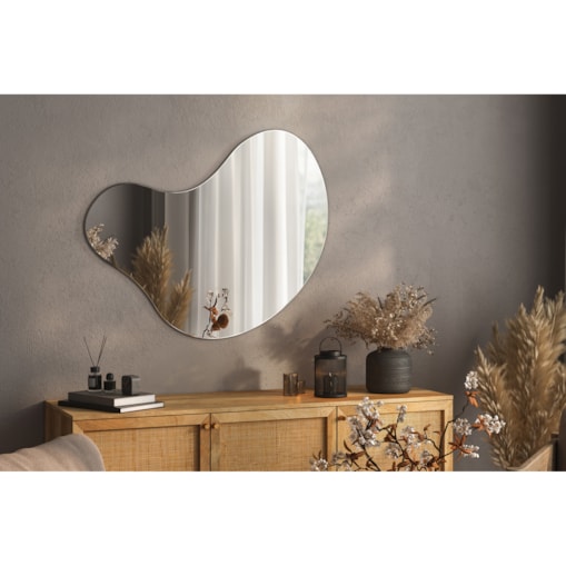 Lustro o płynnym kształcie XXL 77,3x76,6 cm