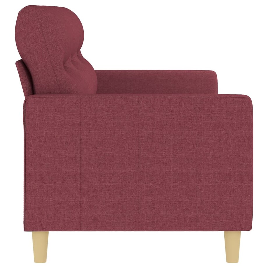 vidaXL Sofa 3-osobowa, winna czerwień, 180 cm,tapicerowana tkaniną
