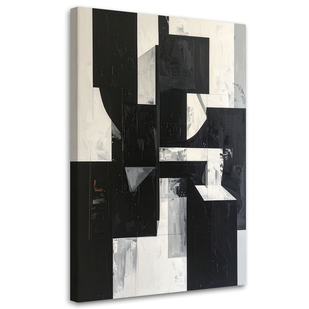 Obraz do salonu biura, Abstrakcyjna kompozycja czarno biały