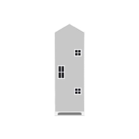 KONSIMO MIRUM Szara szafa z drążkiem w kształcie domku dla dziecka