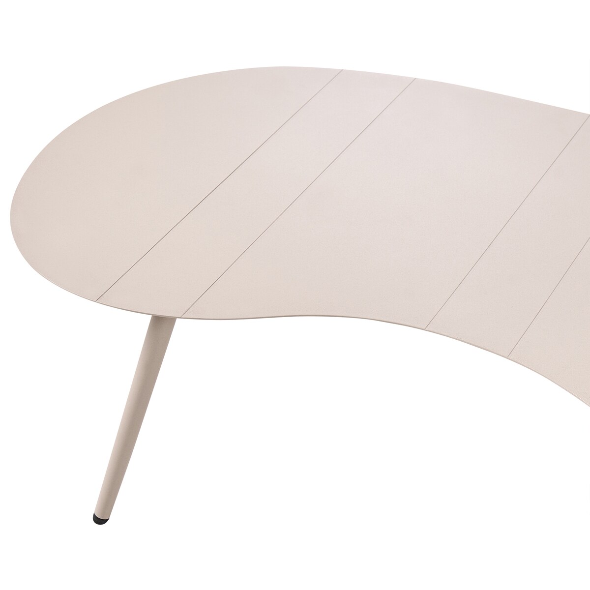 Stolik kawowy ogrodowy PARORI 65 cm 130 cm Metal Beżowy