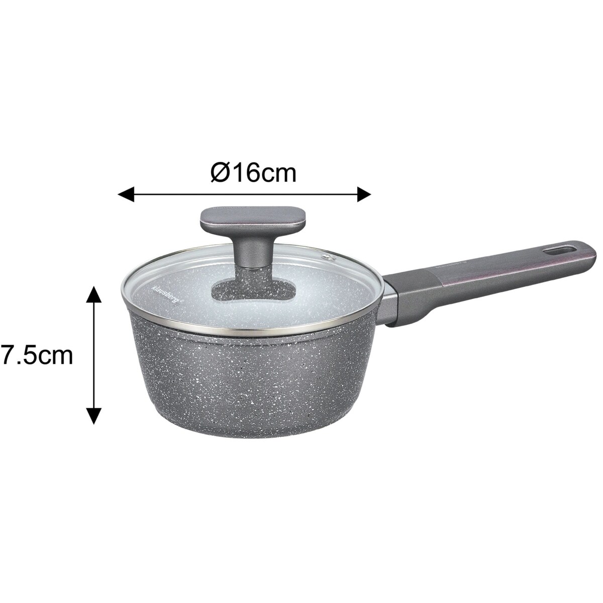 Komplet garnków z marmurkową powłoką nieprzywierającą 12-ele KLAUSBERG