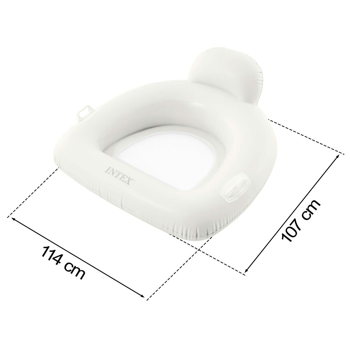Fotel materac dmuchany Intex 56801 do pływania biały Lounge plażowy