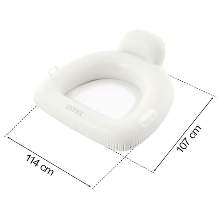 Fotel materac dmuchany Intex 56801 do pływania biały Lounge plażowy