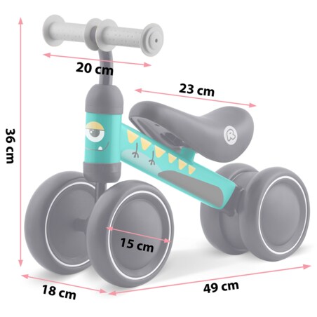 Rowerek biegowy Ricokids RK-606 trójkołowy jeździk dla dzieci lekki solidny Dino