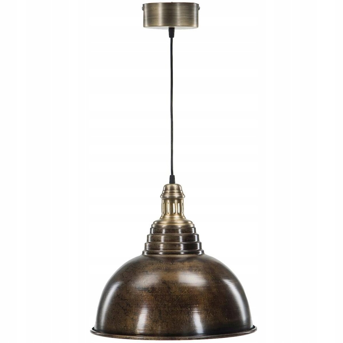 LAMPA SUFITOWA WISZĄCA NAD STÓŁ DUŻA 38cm LOFT METALOWA DO SALONU SYPIALNI