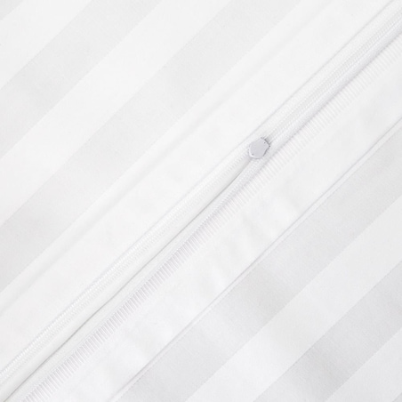 Pościel bambusowa satyna bawełniana 220x200 Bamboo paski, biała