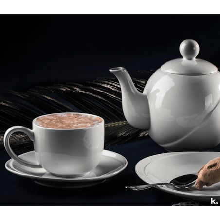 Konsimo RESEDA Talerz deserowy 6szt., biały