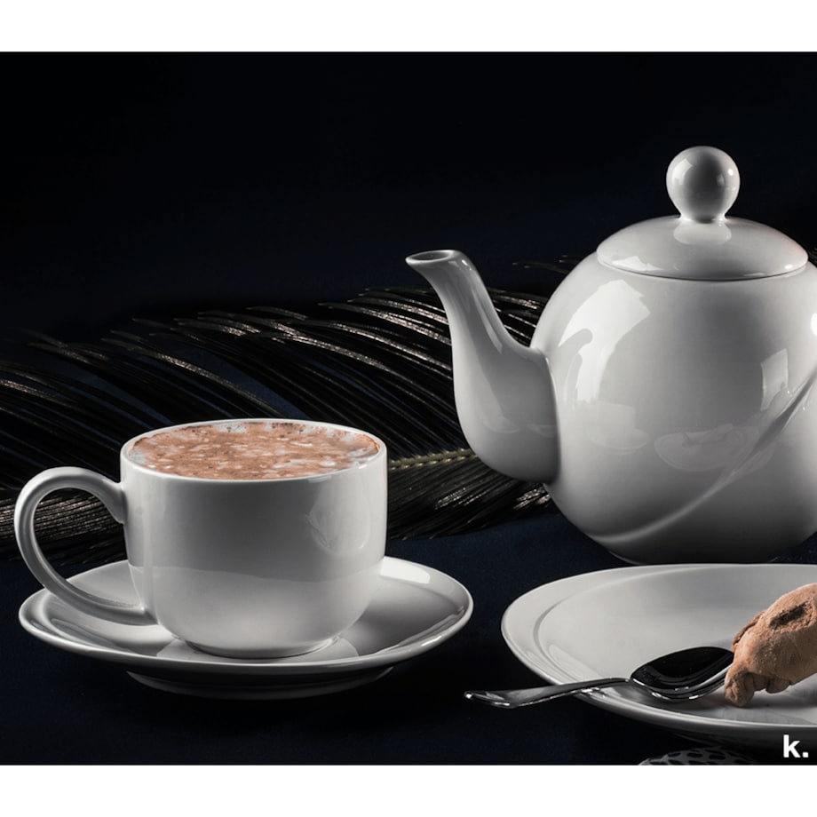 Konsimo RESEDA Talerz deserowy 6szt., biały