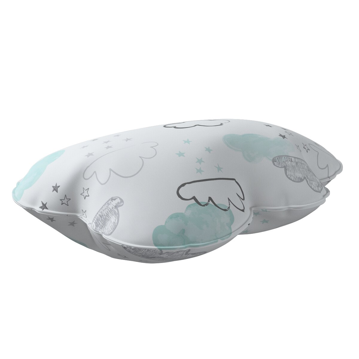 Poduszka Soft Cloud, ecru-niebieski, 55x15x35cm, Magic Collection