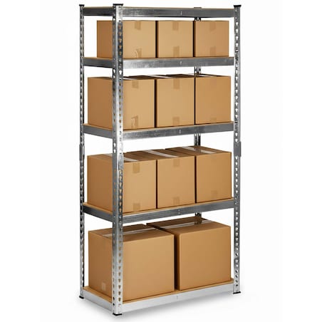 Regał metalowy magazynowy Humberg HR-853 srebrny 183 x 90 x 40 cm 4853