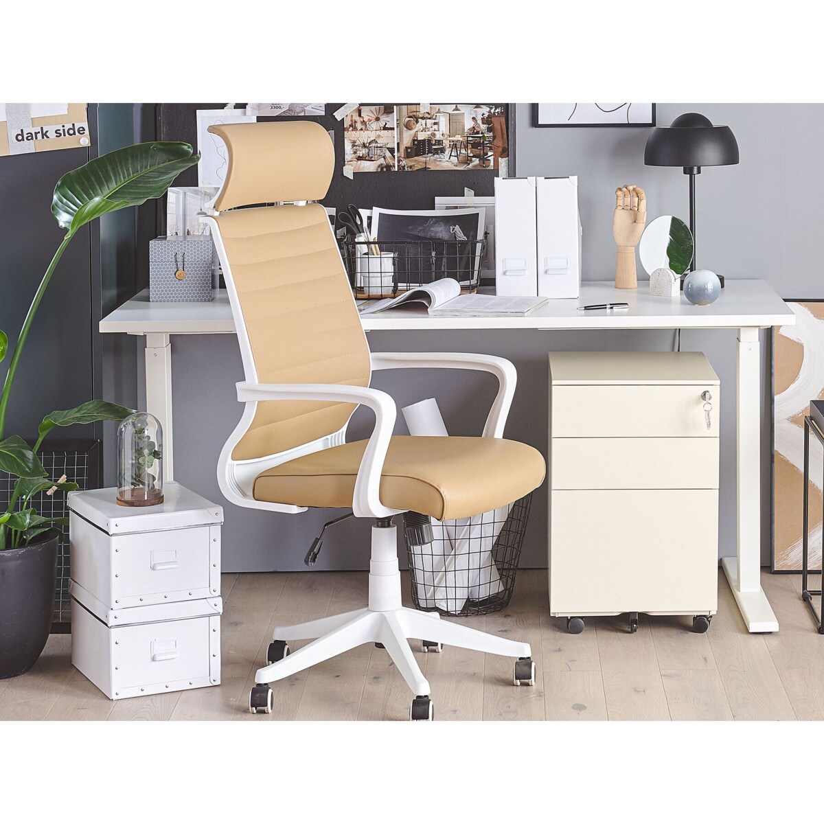 Szafka biurowa metalowa beżowa CAMI