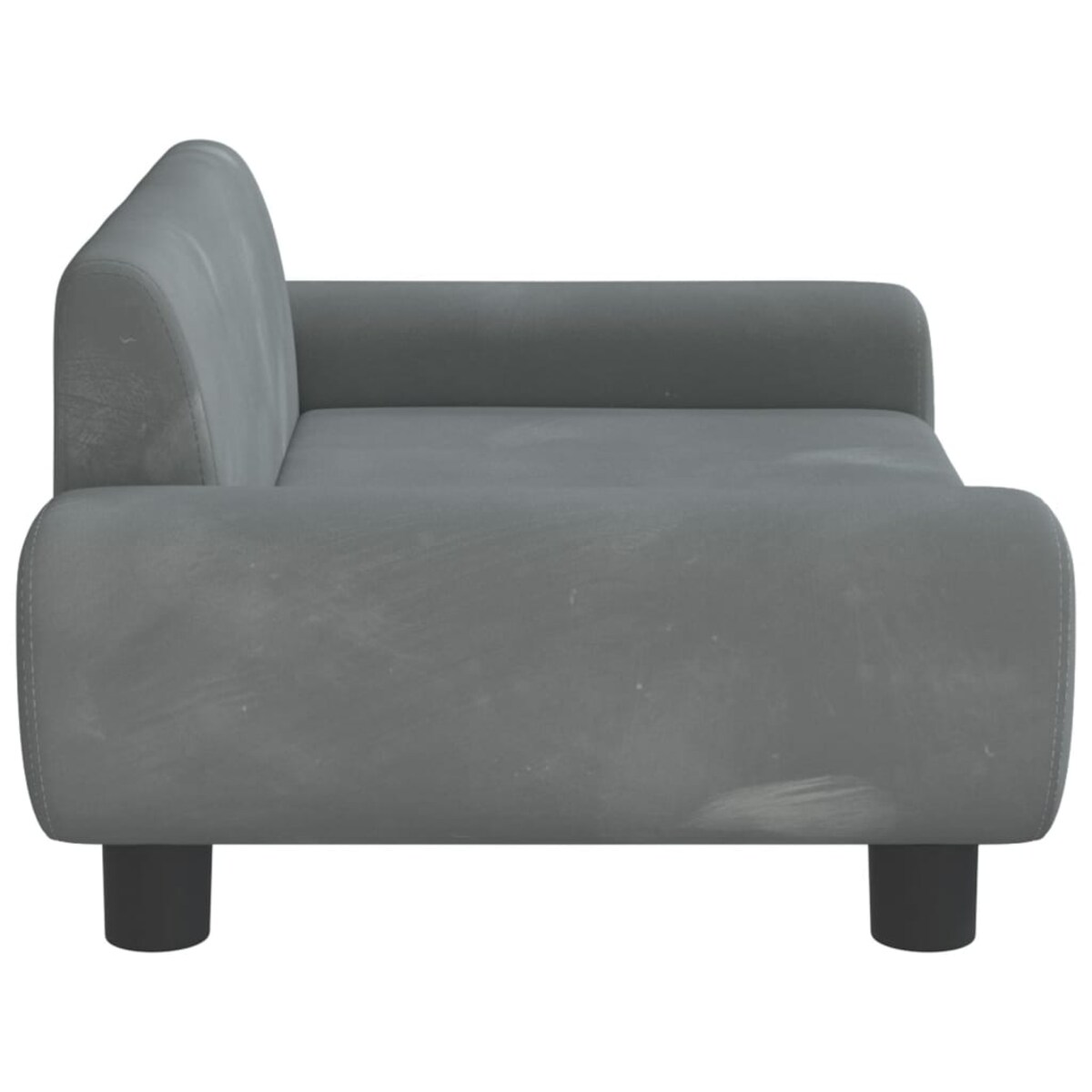 vidaXL Sofa dla dzieci, ciemnoszara, 70x45x33 cm, aksamit