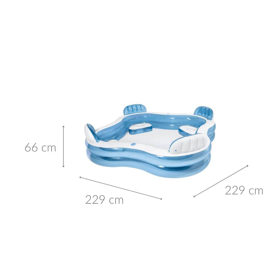 Dmuchany basen rodzinny z oparciami, 2,2 x 2,2 m