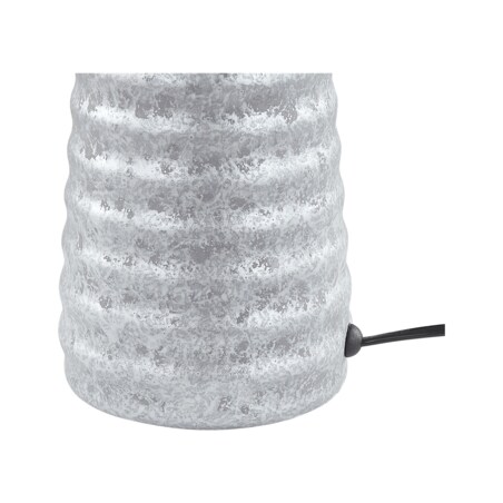 Lampa stołowa ceramiczna srebrna VILNIA