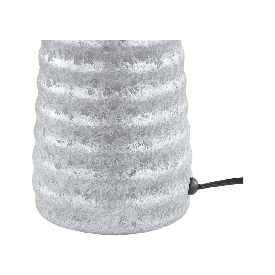 Lampa stołowa ceramiczna srebrna VILNIA