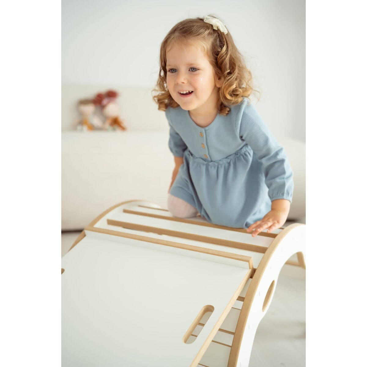 MAŁY bujak montessori z uchwytami + MAŁA zjeżdżalnia DRABINKA