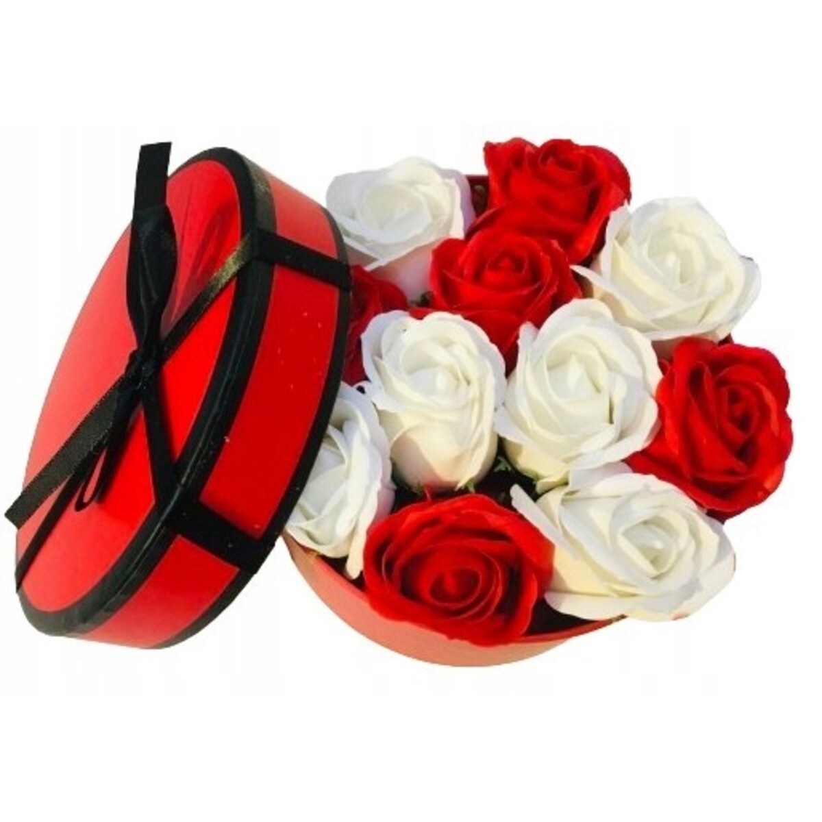 GOTOWY PREZENT urodziny dzień kobiet MAMY imieniny PUDEŁKO Z RÓŻAMI Z MYDŁA