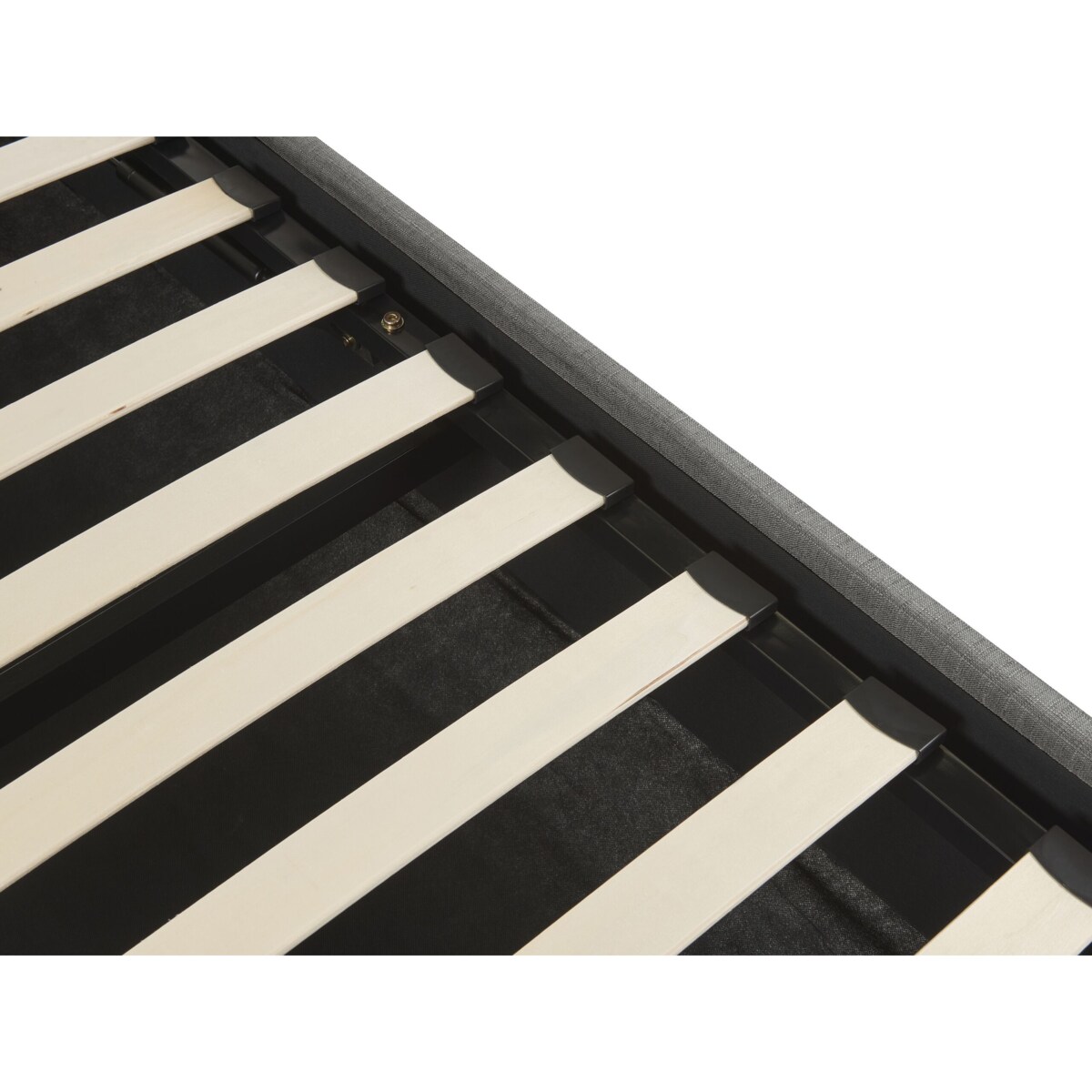 Łóżko z pojemnikiem tapicerowane 160 x 200 cm szare DINAN