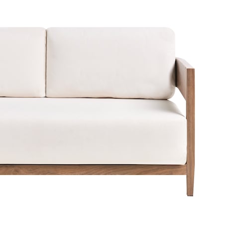 Sofa ogrodowa ze stolikiem dla 2 osób SAMPIERI Brązowy Metal