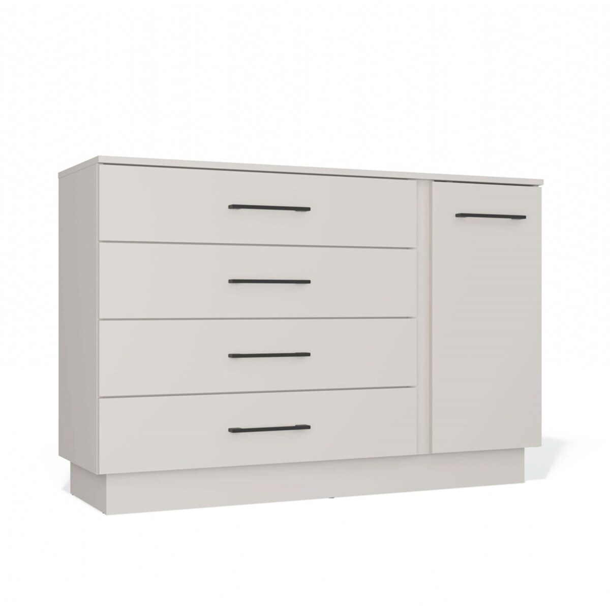 Komoda AMBER 1D4S Szafka 1 Drzwi 4 Szuflady Do Sypialni Salonu Kaszmir Beż