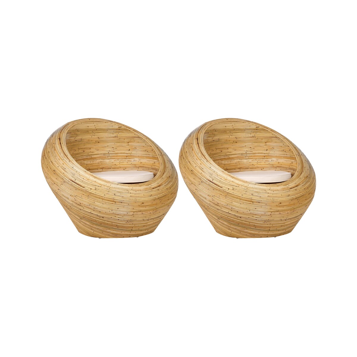 Krzesło ogrodowe Zestaw 2 Rattan Naturalny MAIORI