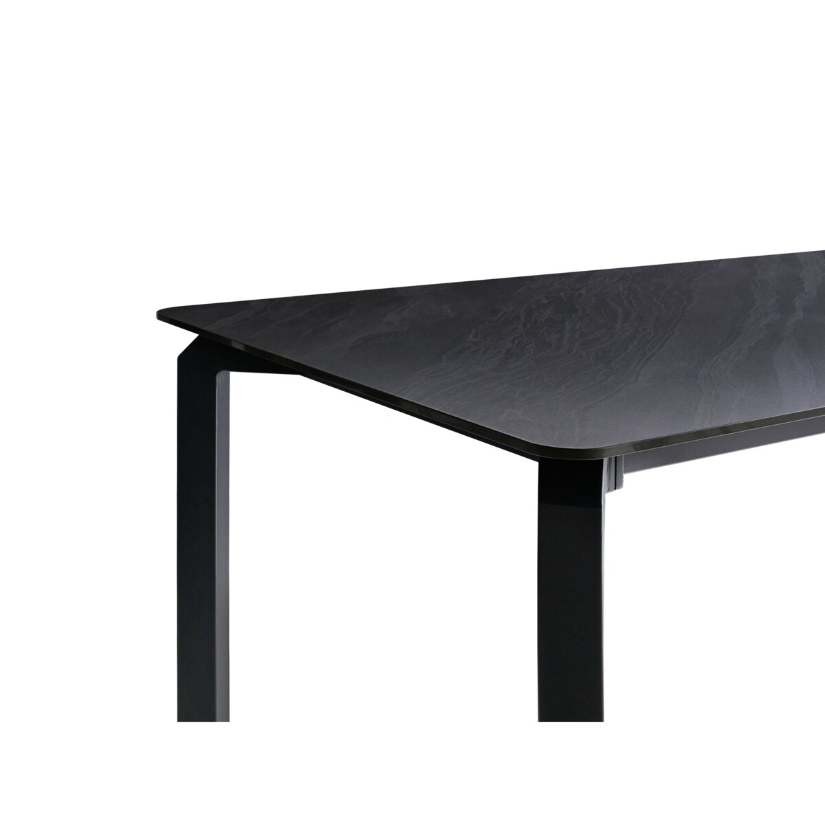 Stół ogrodowy FELETTO 180 cm 90 cm Kamień Czarny marmur