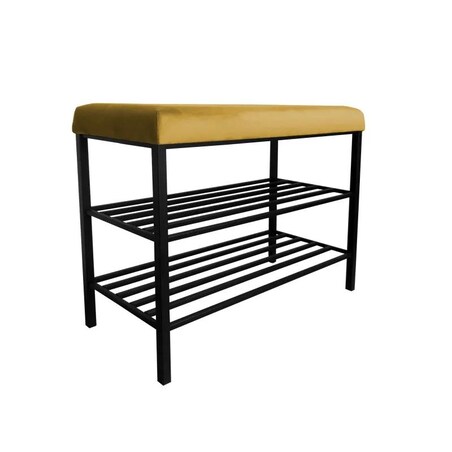 Stojak na buty z siedziskiem GAJA MG15 czarny/żółty