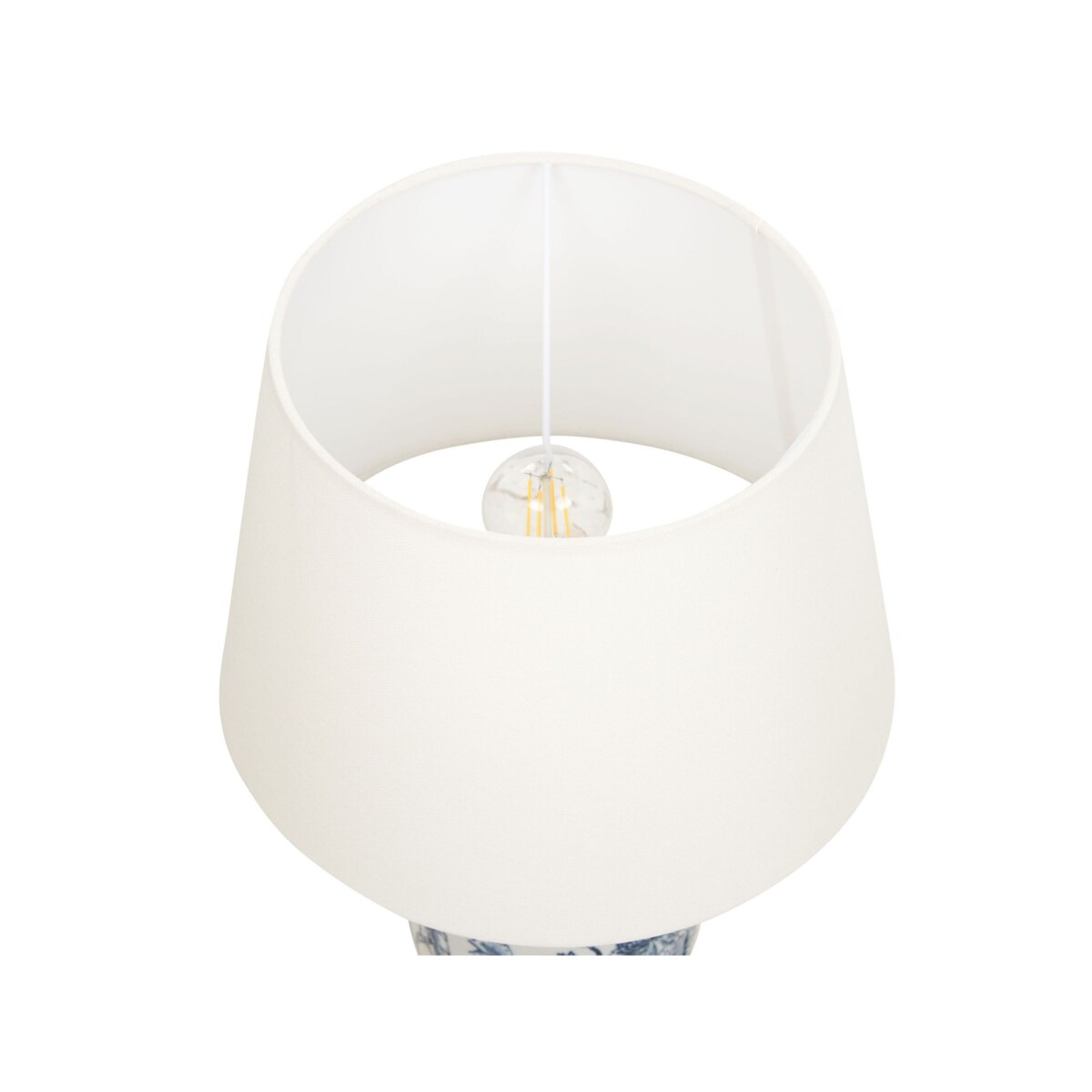 Lampa stołowa porcelanowa biało-niebieska BELUSO