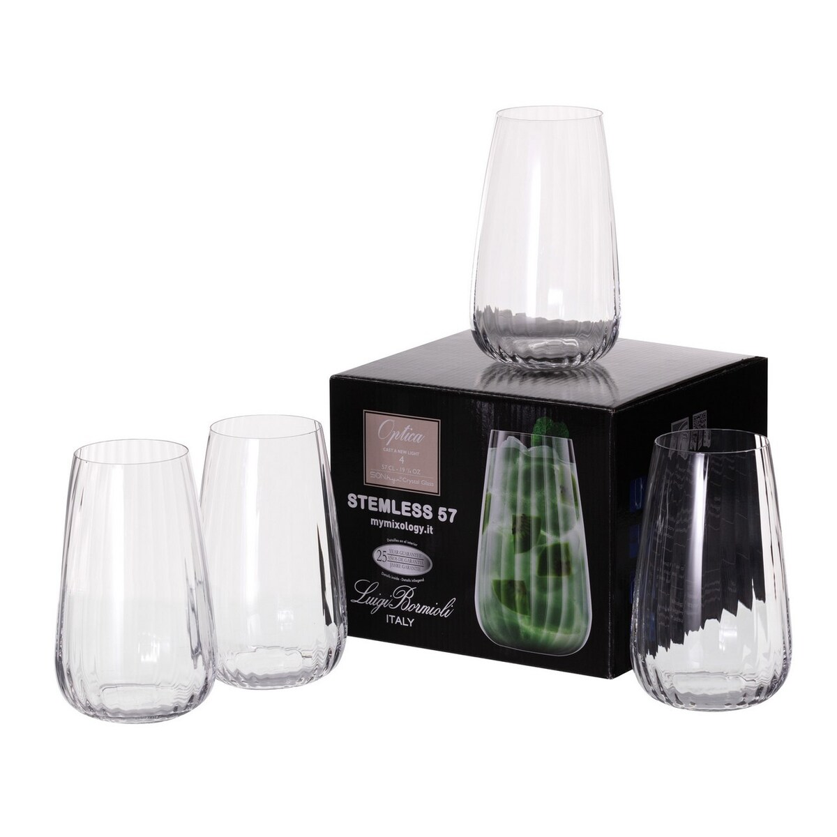 Szklanki Ottico 4szt. 570ml, 6 x 9 x 14 cm