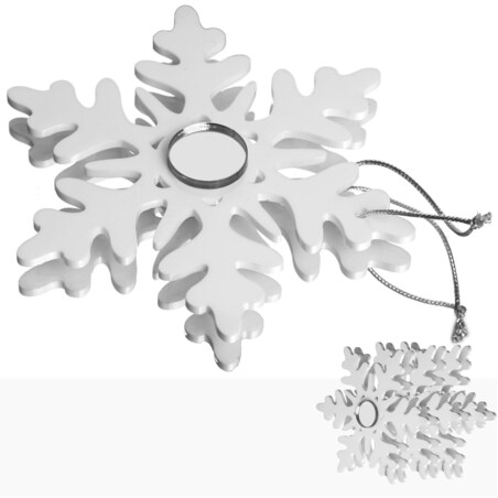 Ozdoby bożonarodzeniowe Śnieżynki srebrny 6 szt.