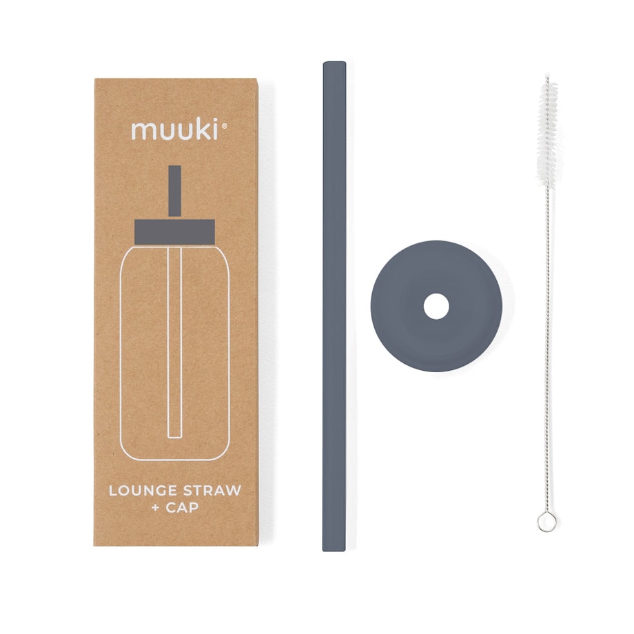 MUUKI słomka do butelki 720 ml, Smoke Grey