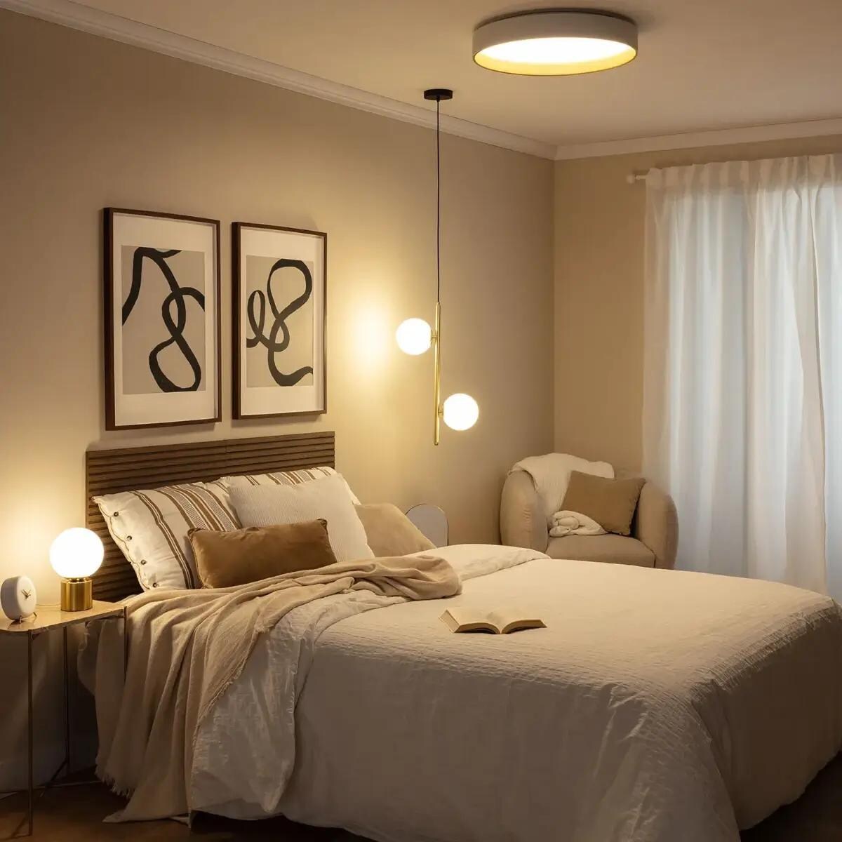 Sufitowa lampa Royal ABR-PLR-Z-30W-CCT Abruzzo LED 31W 2700-6500K biały złoty