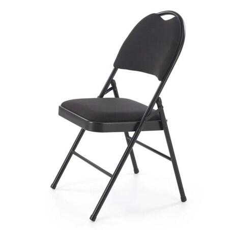 Krzesło tapicerowane K566 czarne składane