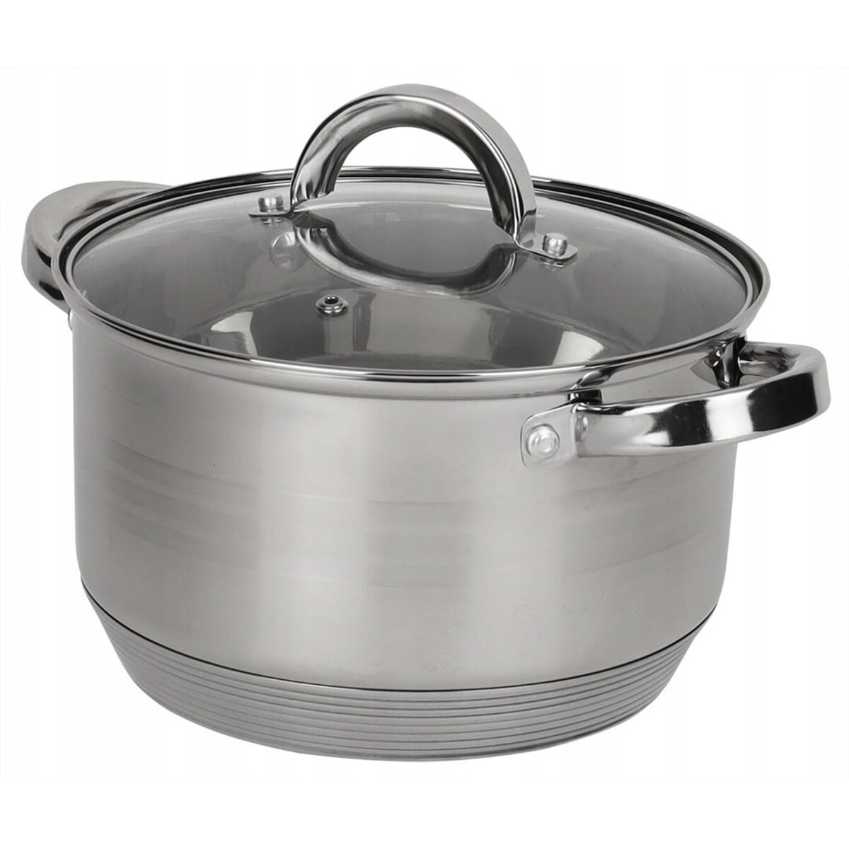 Garnek stalowy 24cm 5 l miarka podziałka na indukcję gaz z pokrywką ROSSNER