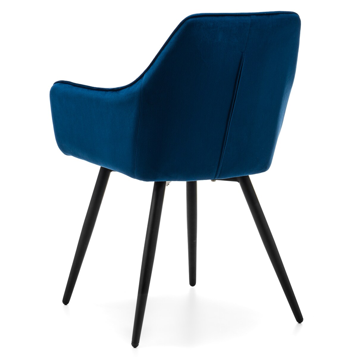 Krzesło tapicerowane welurowe do salonu jadalni VASTO granatowe