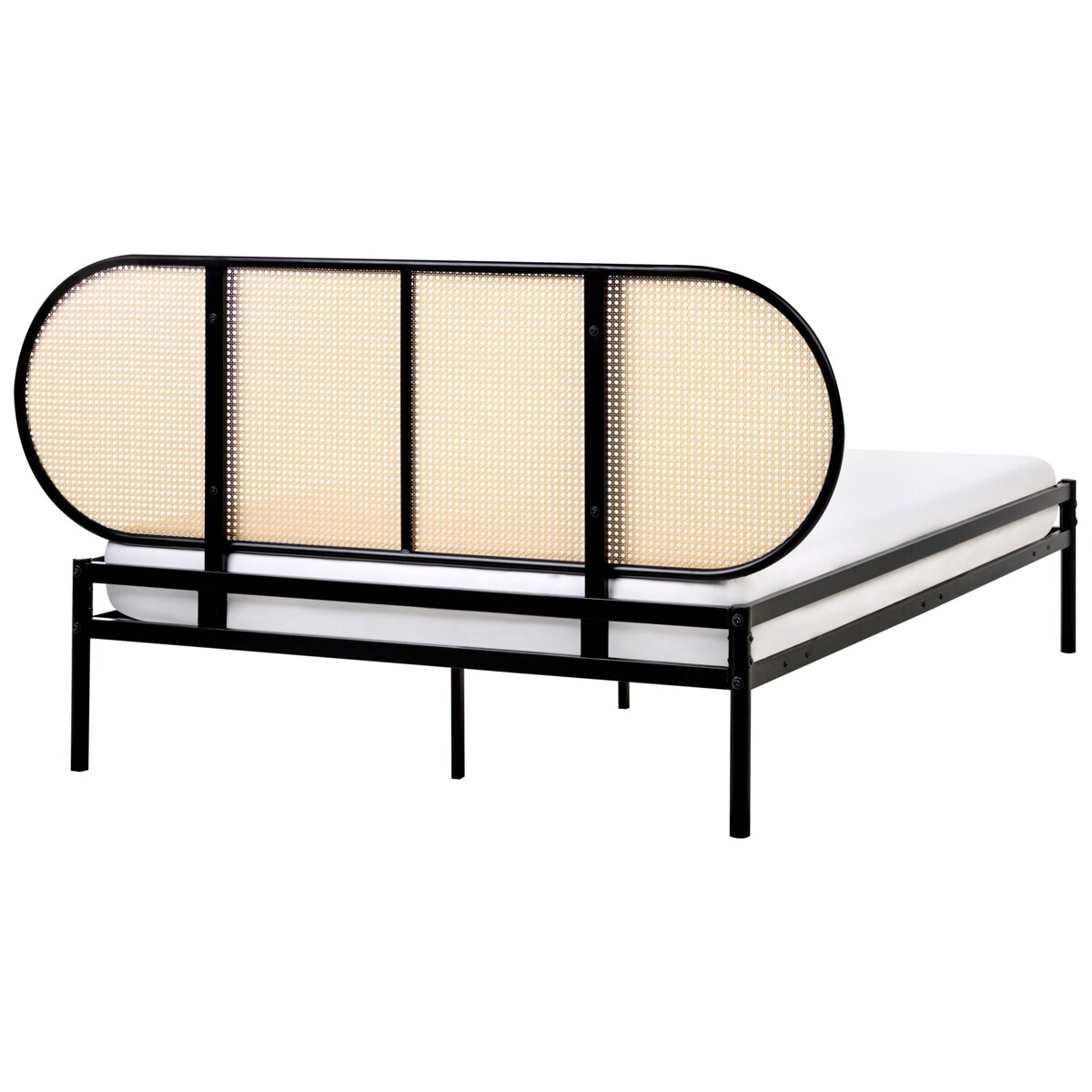 Łóżko Metal BOULIN 140 x 200 cm Czarny