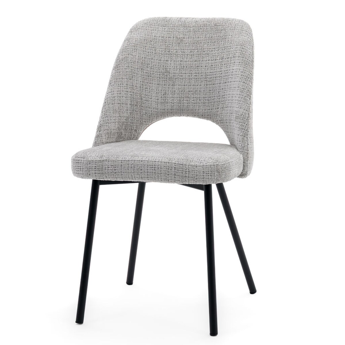 Krzesło tapicerowane MILO jasny szary do salonu jadalni kuchni