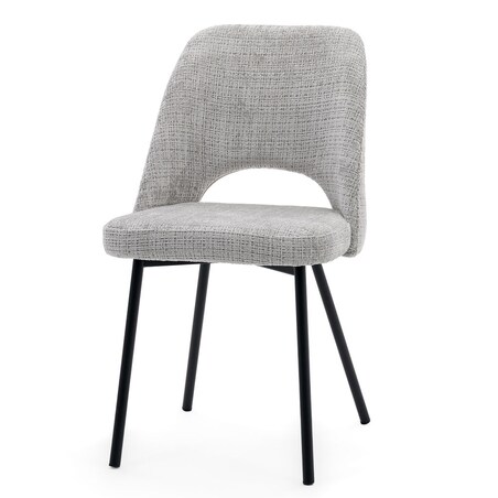 Krzesło tapicerowane MILO jasny szary do salonu jadalni kuchni