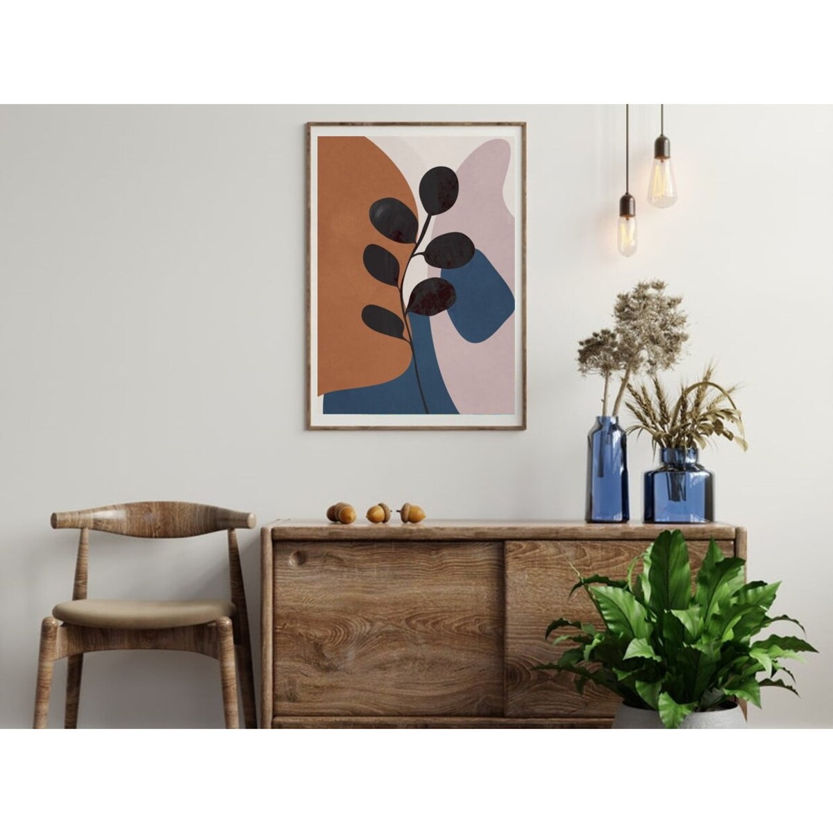 Poster Story, Plakat, Obraz - Delikatna Gałązka i Kształty No1, wymiary 70 x 100 cm