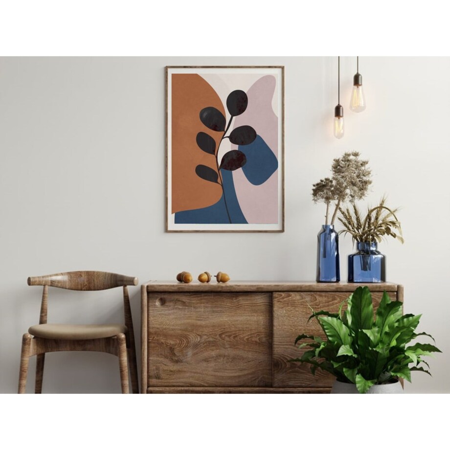 Poster Story, Plakat, Obraz - Delikatna Gałązka i Kształty No1, wymiary 70 x 100 cm