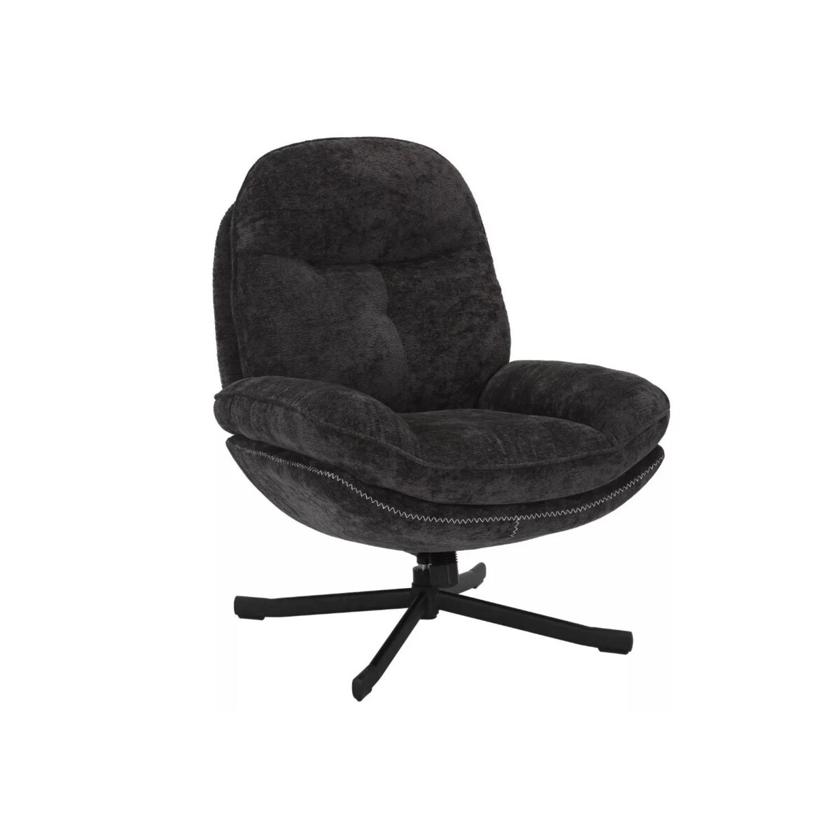 Fotel do salonu HARPER czarny obrotowy