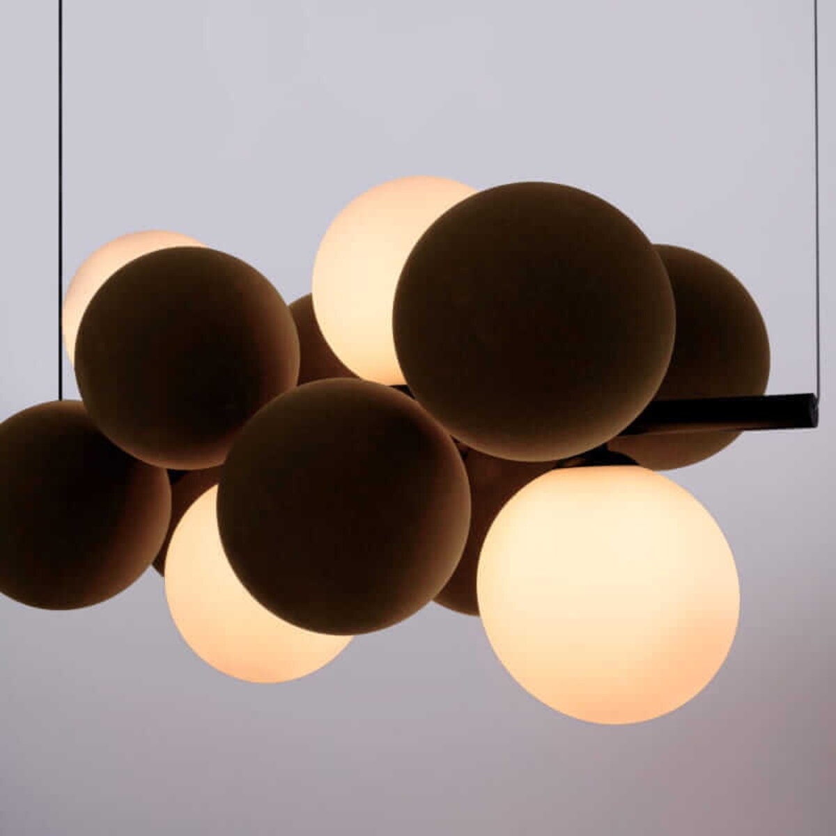 Wisząca lampa molekułowa Vino ABR-GRAPPA-H-B Abruzzo nad stół kule szare białe