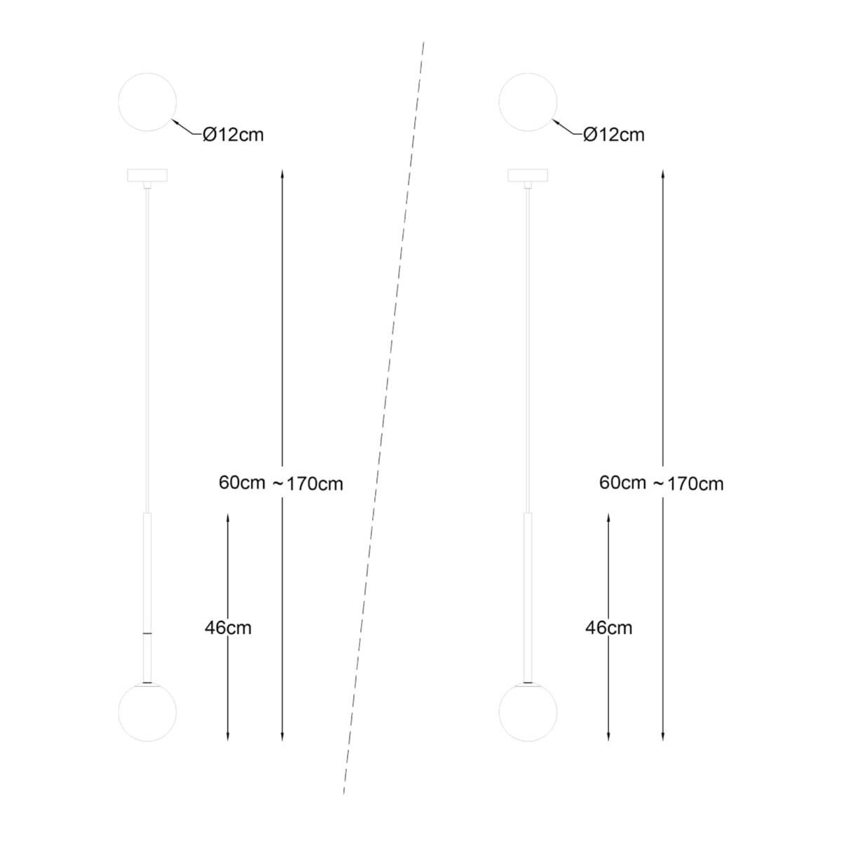 Kulista lampa zwis Arcturus P0574-01F-SDFZ Zumaline dymiony złoty czarny