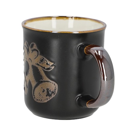 KUBEK ŚWIĄTECZNY Dzwonki 200 ml szary PORCELANOWY