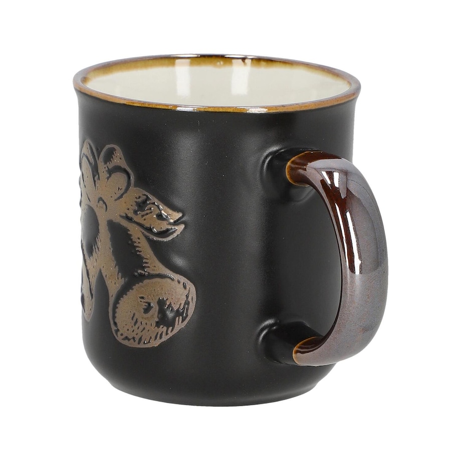 KUBEK ŚWIĄTECZNY Dzwonki 200 ml szary PORCELANOWY